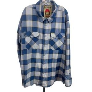 DIXXON Flannel Company The Pedro‎ Blue Plaid Shirt Button Long Sleeve Size 4X